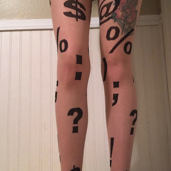 Brand new American apparel tights $&=#:?()@ signs - Picture 4 of 4